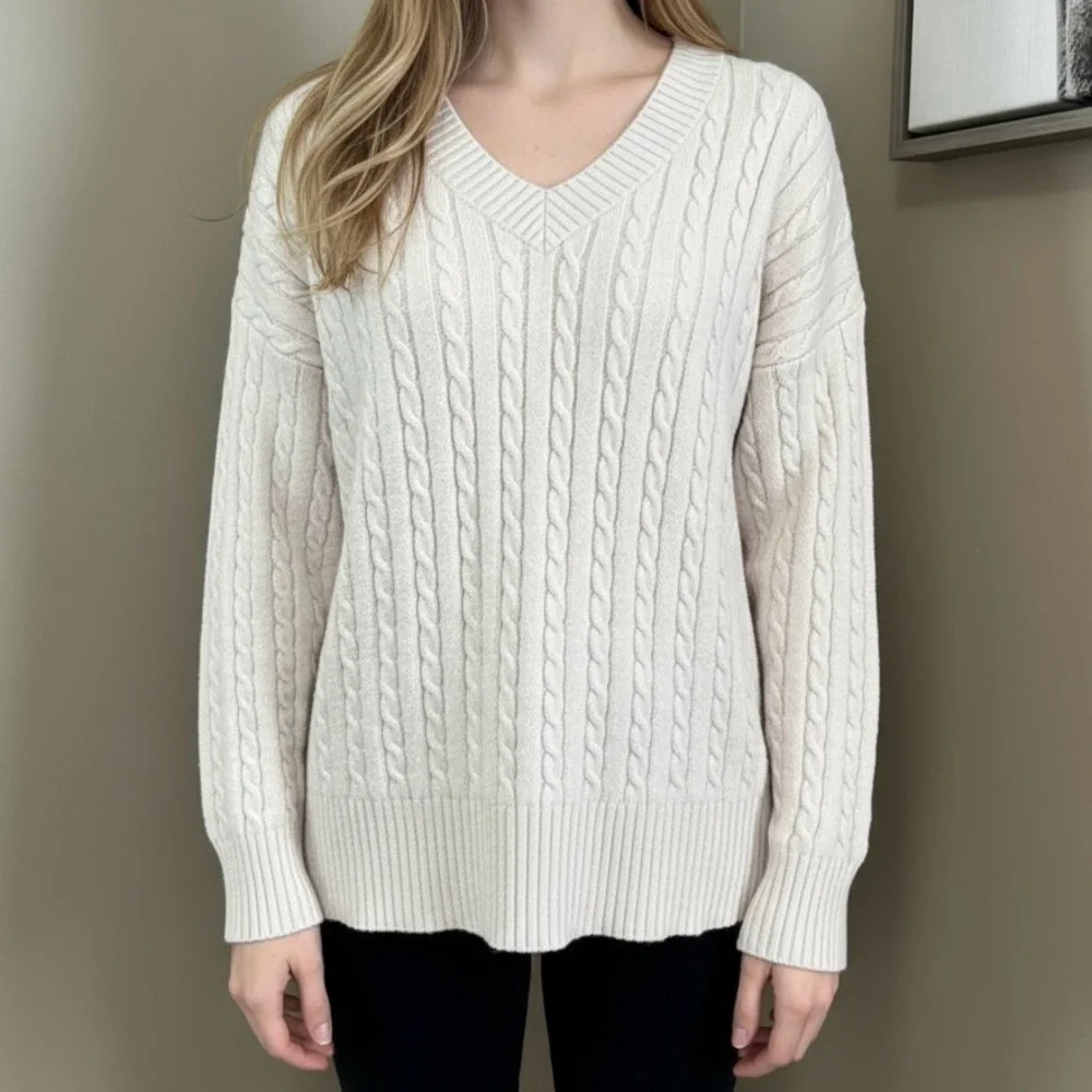 NWT V-Neck Sweater - Happily Grey - Picture 1 of 8